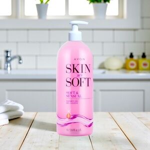 Avon Skin So Soft 33.8 Fluid Ounces Bonus Size Soft & Sensual Shower Gel